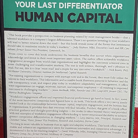 Your Last Differentiator Human Capital by Gregg Gordon Business Hardcover Book - Picture 7 of 16